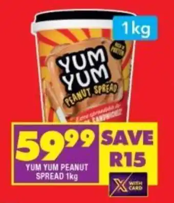 Shoprite YUM YUM PEANUT SPREAD 1kg offer