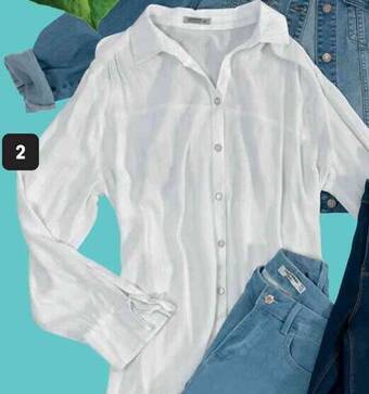 Makro White Lurex Stripe Shirt offer