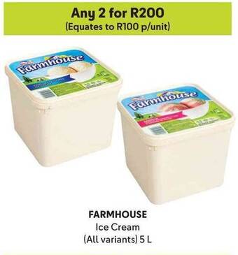 Makro FARMHOUSE Ice Cream (All variants) 5L offer