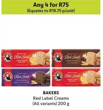 BAKERS Red Label Creams (All variants) 200g