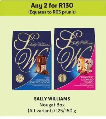 Makro SALLY WILLIAMS Nougat Box (All variants) 125/150g offer