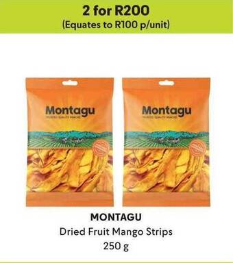 Makro MONTAGU Dried Fruit Mango Strips 250g offer