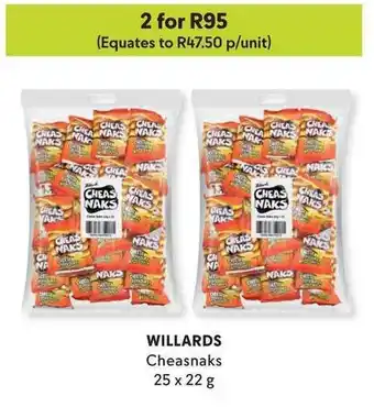 Makro WILLARDS Cheasnaks 25x22g offer