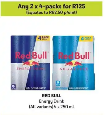 RED BULL Energy Drink (All variants) 4 x 250 ml