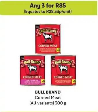 BULL BRAND Corned Meat (All variants) 300g