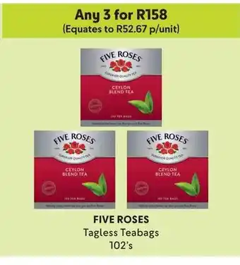 Makro FIVE ROSES Tagless Teabags 102s offer