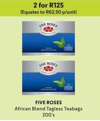 Makro FIVE ROSES African Blend Tagless Teabags 200's offer