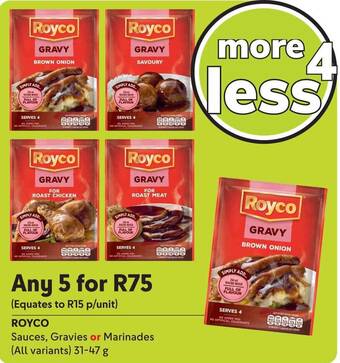 Makro ROYCO Sauces, Gravies or Marinades (All variants) 31-47g offer