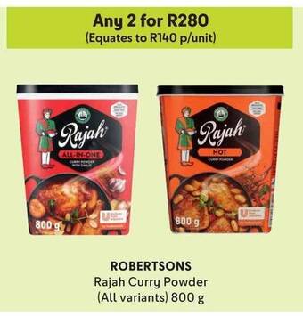 Makro ROBERTSONS Rajah Curry Powder (All variants) 800g offer