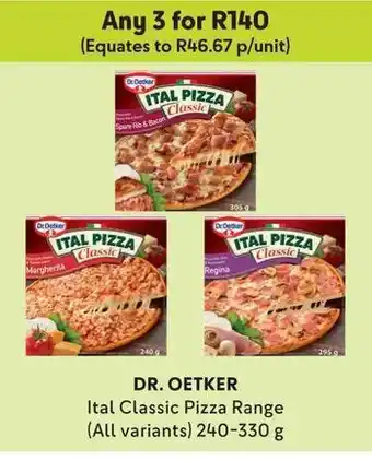 DR. OETKER Ital Classic Pizza Range (All variants) 240-330g