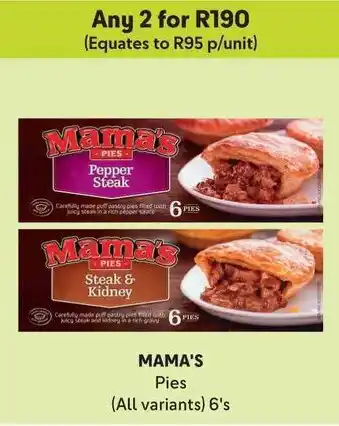 MAMA'S Pies (All variants) 6's