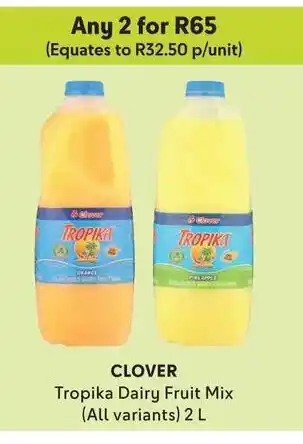 Makro CLOVER Tropika Dairy Fruit Mix (All variants) 2 L offer