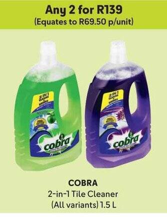 Makro COBRA 2-in-1 Tile Cleaner (All variants) 1.5 L offer