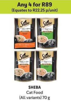 Makro SHEBA Cat Food (All variants) 70g offer