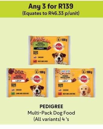 Makro PEDIGREE Multi-Pack Dog Food (All variants) 4's offer