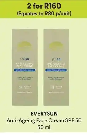 Makro EVERYSUN Anti-Ageing Face Cream SPF 50 50 ml offer
