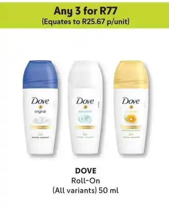 DOVE Roll-On (All variants) 50 ml