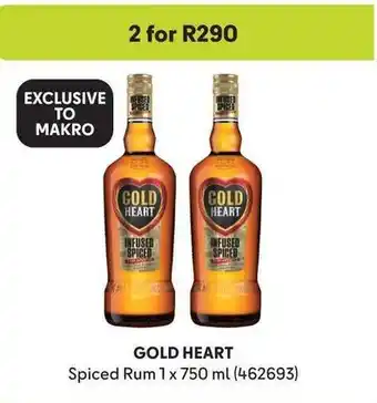 Makro GOLD HEART Spiced Rum 1x 750 ml offer