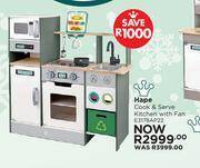 Toy Kingdom Hape cook & serve kitchen with fan e3178ap22 offer