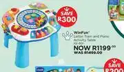 Winfun letter train & piano activity table ke-801