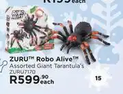 Toy Kingdom Zuru robo alive assorted giant tarantula's zuru7170 offer