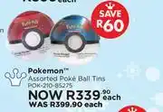 Toy Kingdom Pokemon assorted poke ball tins pok-210-85275-each offer
