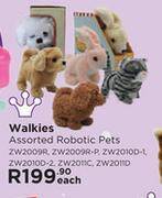 Toy Kingdom Walkies assorted robotic pets zw2009r, zw2009r-p, zw2010d-1, zw2010d-2, zw2011c or zw2011d-each offer