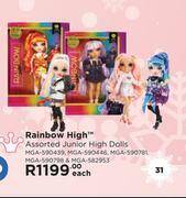 Toy Kingdom Rainbow high assorted junior high dools-each offer