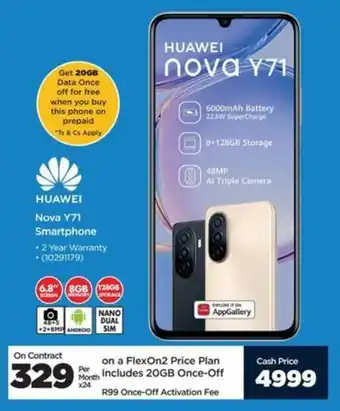 HiFi Corp HUAWEI Nova Y71 Smartphone offer