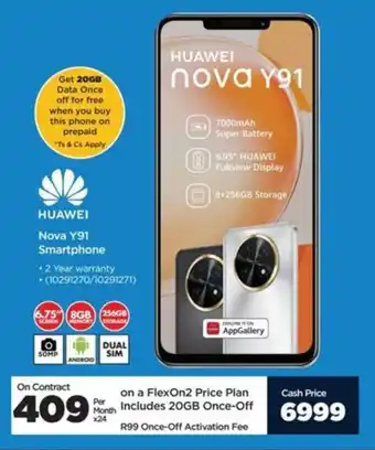 HiFi Corp HUAWEI Nova Y91 Smartphone offer