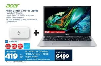 HiFi Corp Acer Aspire 3 Intel Core i3 Laptop offer