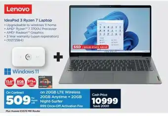 HiFi Corp Lenovo IdeaPad 3 Ryzen 7 Laptop offer