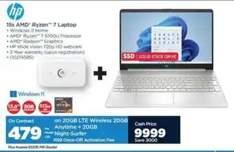 HiFi Corp Hp 15s AMD Ryzen 7 Laptop offer