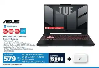 HiFi Corp ASUS TUF F15 Core i5 11400H Gaming Laptop offer
