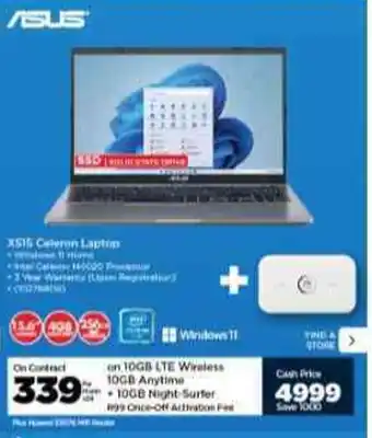 HiFi Corp ASUS X515 Celeron Laptop offer