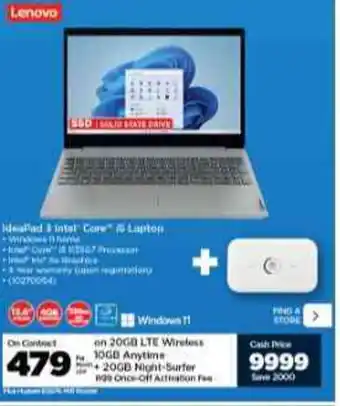 HiFi Corp Lenovo IdeaPad 3 Intel Core i5 Laptop offer