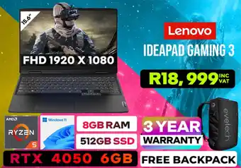 Evetech Lenovo IDEAPAD GAMING 3 offer