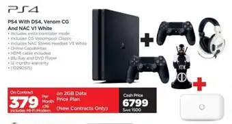 HiFi Corp PS4 With DS4, Venom CG And NAC V1 White offer
