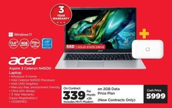 HiFi Corp Acer Aspire 3 Celeron N4500 offer