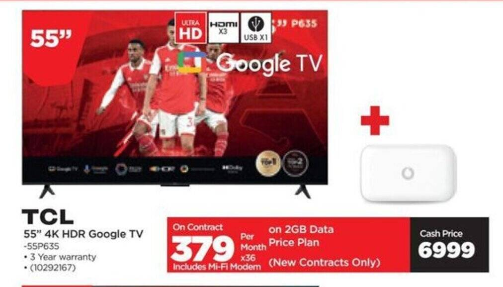 HiFi Corp TCL 55" 4K HDR Google TV offer