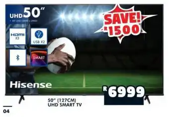 Hisense 50" (127CM) UHD SMART TV