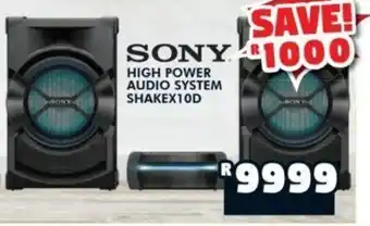 Russells SONY HIGH POWER AUDIO SYSTEM SHAKEX10D offer