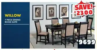 Russells WILLOW 7 PIECE DINING ROOM SUITE offer