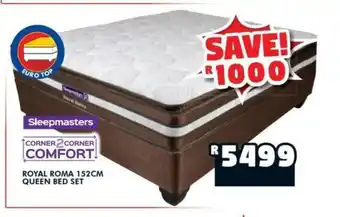 Russells Sleepmasters ROYAL ROMA 152CM QUEEN BED SET offer