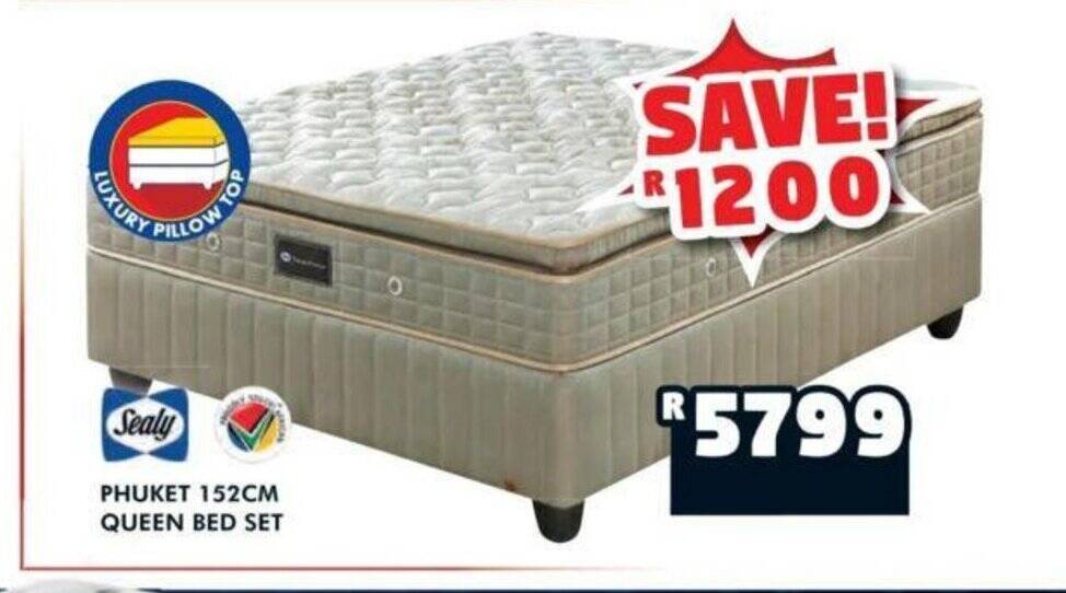 Sealy PHUKET 152CM QUEEN BED SET offer at Russells