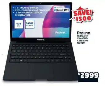 Russells Proline THINLINE V146SHD CELERON N3060 offer