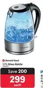 Makro Bennett read 1.7l glass kettle offer