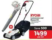 Makro Ryobi lawnmower & blower kit-per kit offer