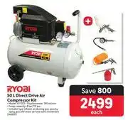 Makro Ryobi 50l direct drive air compressor kit kit 201-each offer
