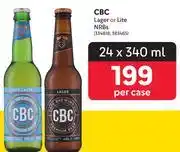 Makro Cbc lager or lite nrbs-24 x 340ml per case offer